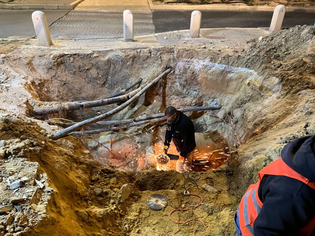 עבודות לילה לשדרוג קו אספקת המים הראשי לעיר ערד